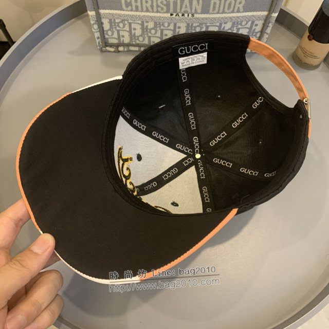 Gucci爆款男士帽子 古馳拼接經典棒球帽鴨舌帽  mm1703